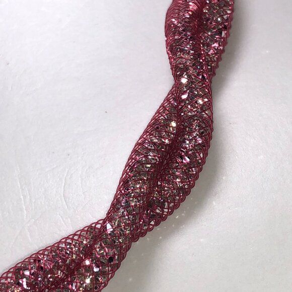 Amrita Red Mesh Crystal Necklace - Picture 2 of 4